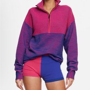 NAGNATA
Zhen Zip Thru Sweater - Hot Pink/Lapis
New with tags